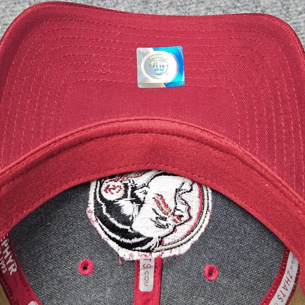 Florida State Seminoles Hat XL Garnet Red Gold Mesh Back Fitted Zephyr NCAA Cap